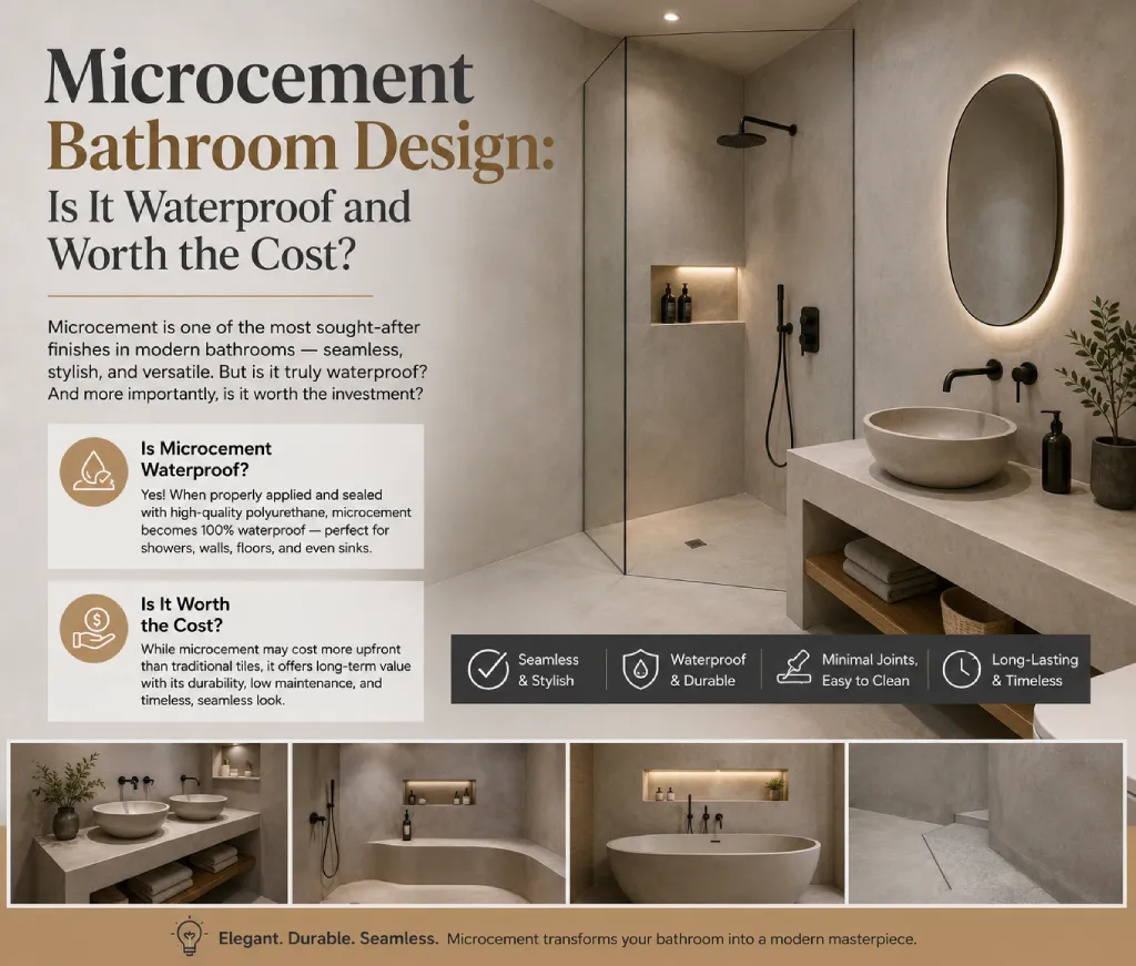 Microcement Bathroom Design: Is It Waterproof and Worth the Cost?