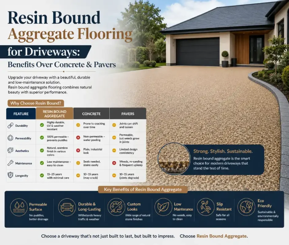Resin Bound Aggregate Flooring for Driveways: Benefits Over Concrete & Pavers