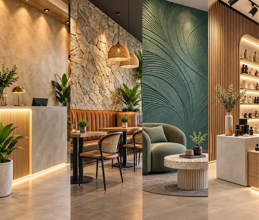 Decorative Wall Finishes for Hotels, Cafes & Retail Spaces